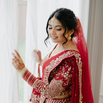 full hand embroidery Bridal saree set